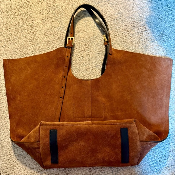 Allsaints Ara East West Suede Tote - Picture 2 of 9